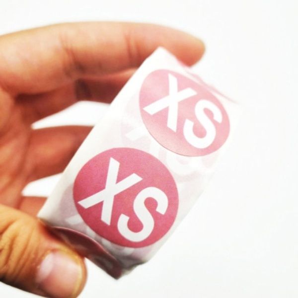 싸이즈스티커 옷 의류 치수 표시용 라벨 스티커 XS[WD