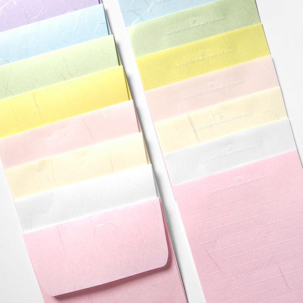 한지 미니 레인보우 편지지 4장+봉투 2장