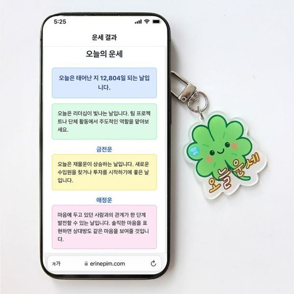 오늘의 운세 등 NFC 키링 4종(WFIZ98J)