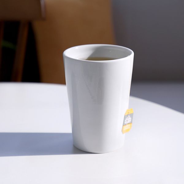 늘 설화 국산 물레 백자 도자기 브이컵 500ml 1p