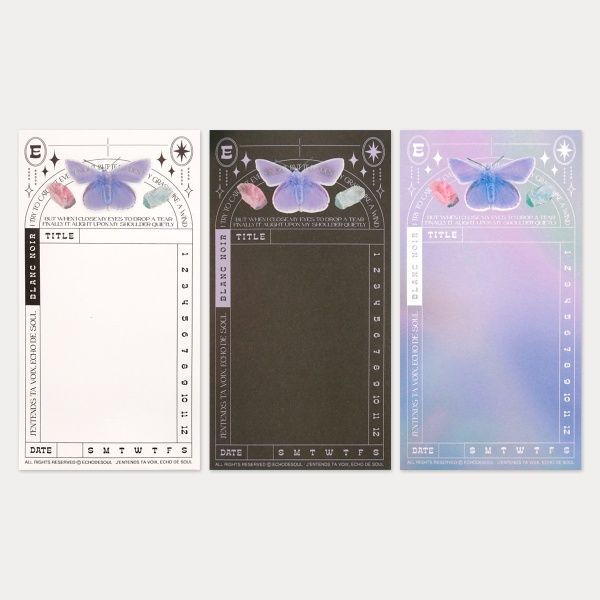 Blanc Noir - Memo Pad · Happiness (3type)