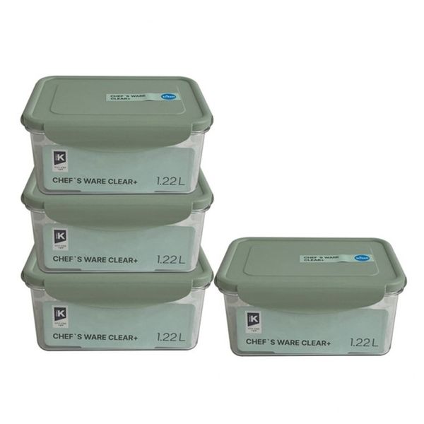 밀폐용기 직사각 1220ml x 4개-at(WFG8HVG)