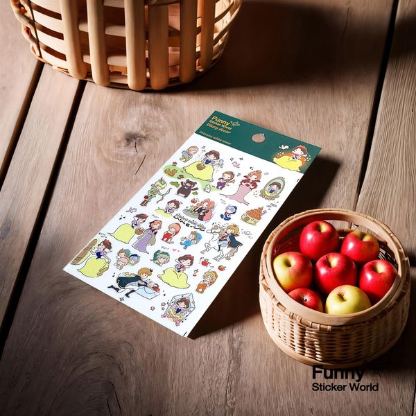 퍼니스티커 T901.3 백설공주 PVC 다이어리데코 스티커