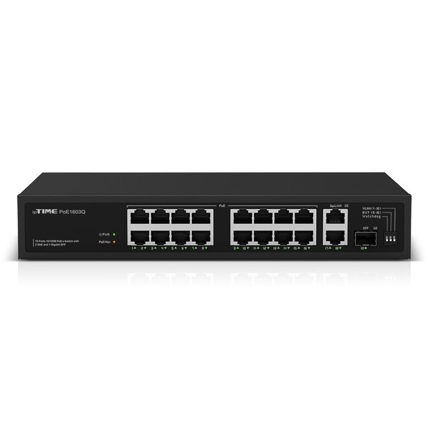 (아이피타임) ipTIME PoE1603Q 16포트 PoE 스위칭허브