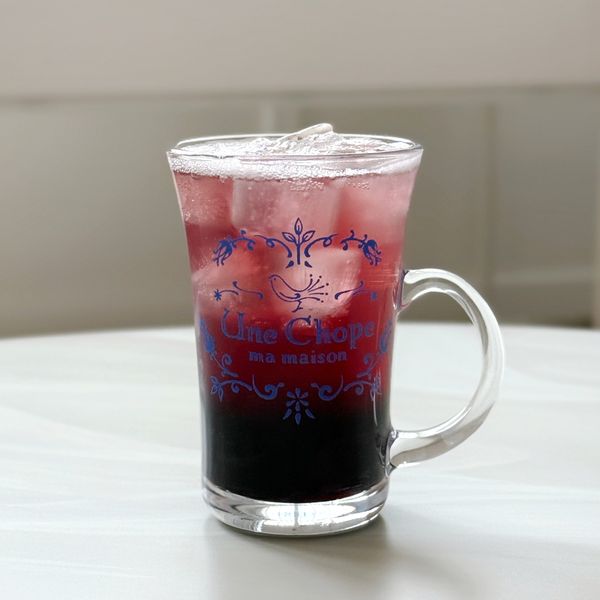 마메종 블루로즈 유리 글라스 머그 250ml 1p
