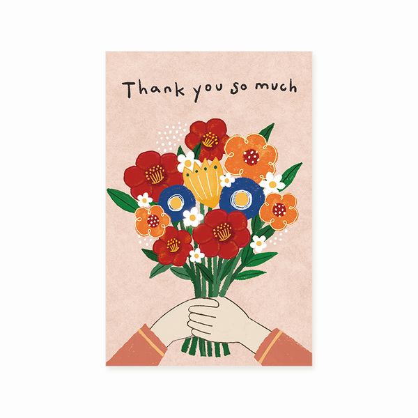 캘리엠 캘리그라피카드 CA2501 - THANKYOU(꽃다발)