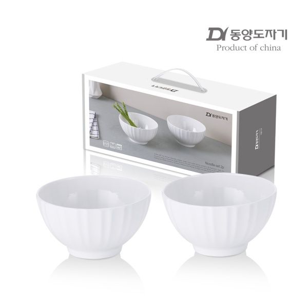 [동양도자기] 모던 화이트 우동기 2P