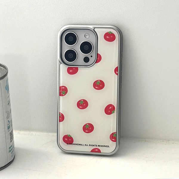 mini tomato pattern [실버 에폭시 범퍼케이스]