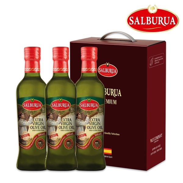 살부루아 엑스트라버진 올리브유 500ml 3병 선물세트