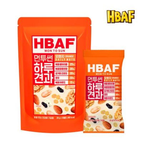 HBAF 먼투썬 하루견과 오렌지 (20gX10봉)