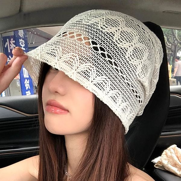 조아 여름 손뜨개 펀칭 니트 면 비니 모자