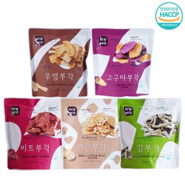 바삭바삭 부각(우엉+고구마+비트+김+연근)x각30g