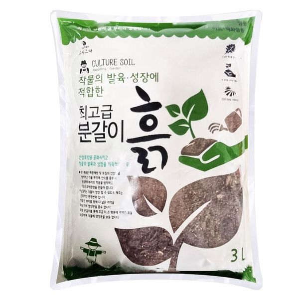 분갈이 흙 3Lx2개 1봉지 3L 생활편의품(WD7C302)