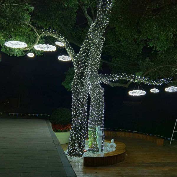 [도토로] 50구 녹색선 LED 백색 전구(5M) (전원잭포함