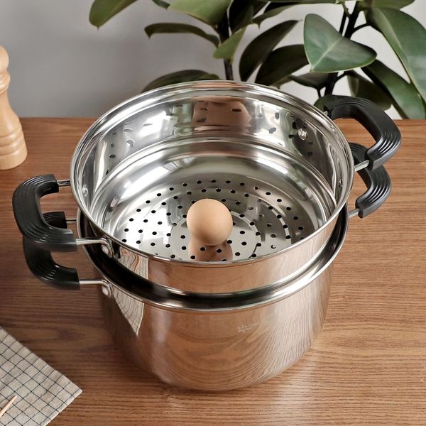 인덕션찜기 2단 스텐 찜기 찜냄비 24cm(W954EFC)