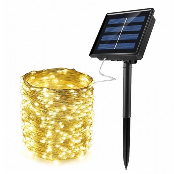 태양광 LED 100구 와이어 전구(12m)(4color)
