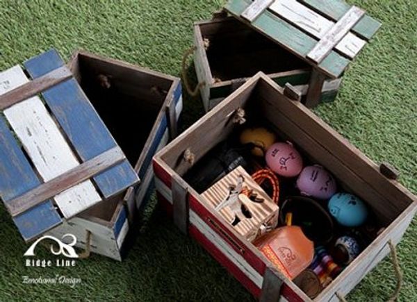 빈티지 우드 박스 Vintage Wood Box (레드L)