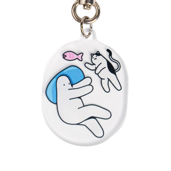Mr.Donothing Acrylic Key-ring - Blue Pillow