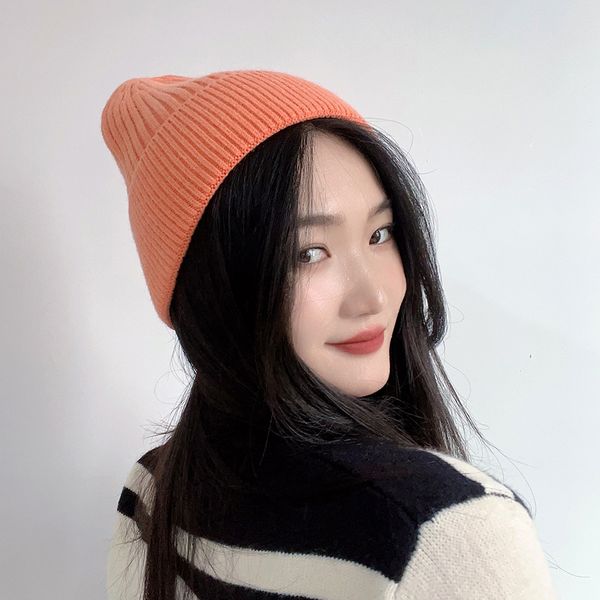 컬러팝 니트 비니(오렌지) 모자