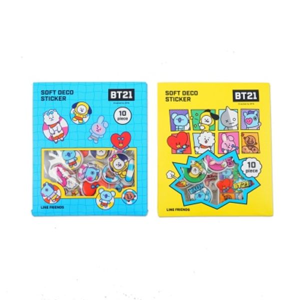 BT21 엠보플레이크 스티커