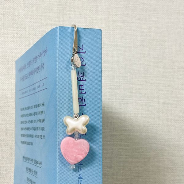 [선물 포장] pink heart bookmark