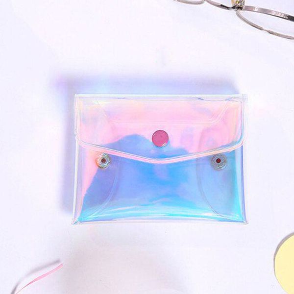 PVC 홀로그램 백 파우치 미니 10x8cm M12075(WD7E4C0)