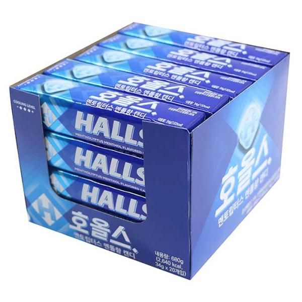 HALLS 멘토립터스 멘톨향 캔디 1BOX 20개입CH2048687