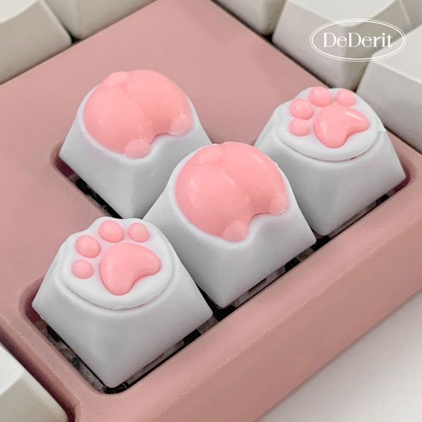[데데리트]고양이 젤리 발바닥 키보드 실리콘 키캡