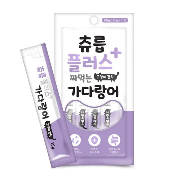 츄릅플러스 짜먹는 가다랑어 유산균함유 고양이간식