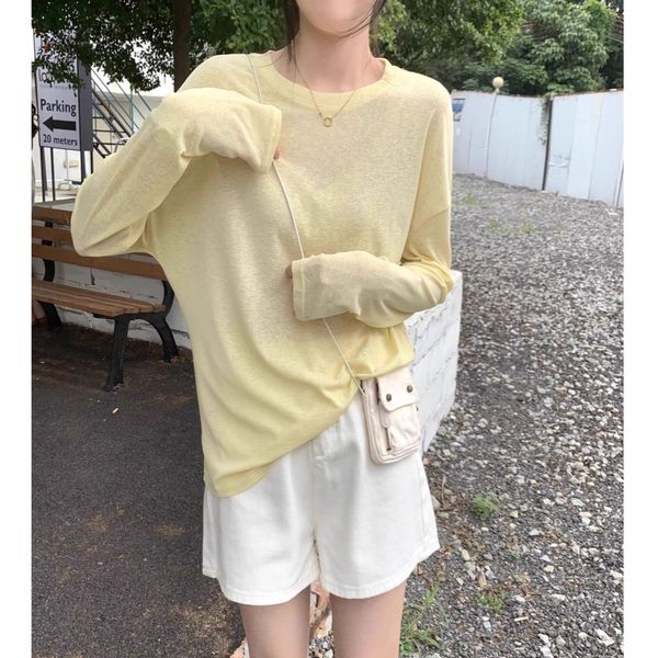 루즈핏 라운드 티셔츠 데일리 박스티 여성 긴팔