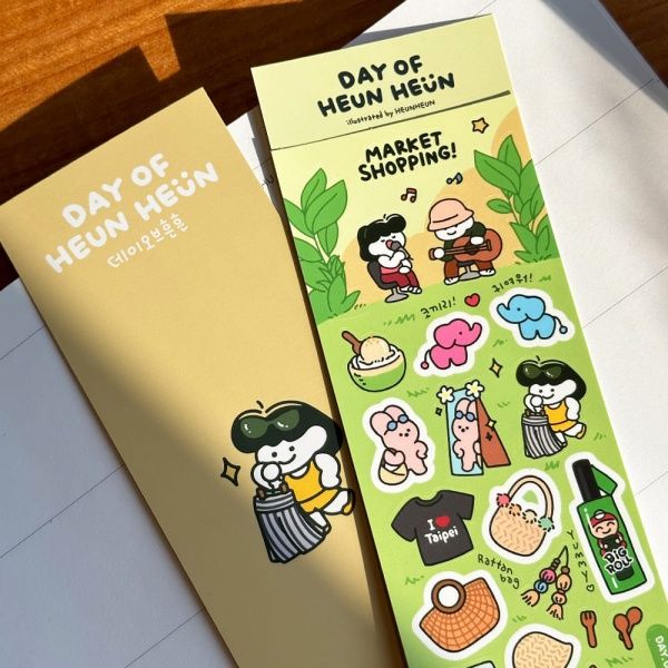 데이오브흔흔 태국여행 마켓 쇼핑! 씰스티커