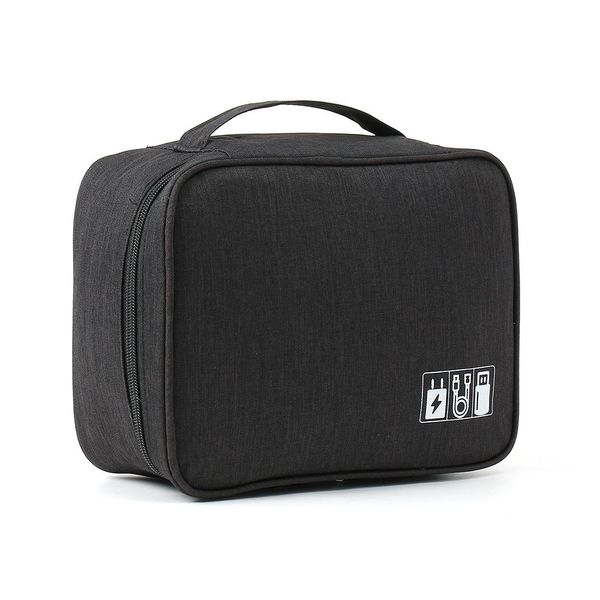 워크온 디지털 파우치 USB 케이블 수납 블랙(WCB6211)
