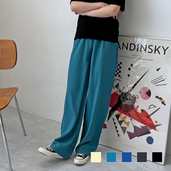 크리즈 여자 와이드 팬츠 데일리 캐주얼 바지