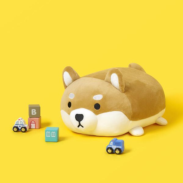 아트박스 엎드린 시바 쿠션(브라운)