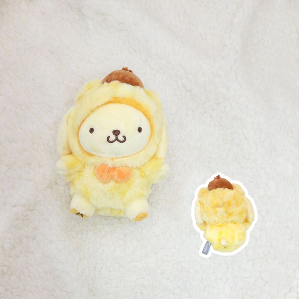 산리오 폼폼푸린 호피 가방고리인형 13cm