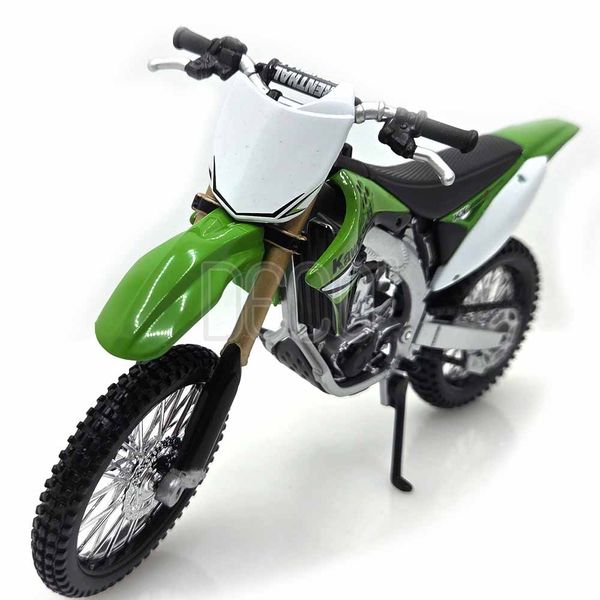 1:12 가와사키 KX 450F 그린 오토바이 미니카 피규어