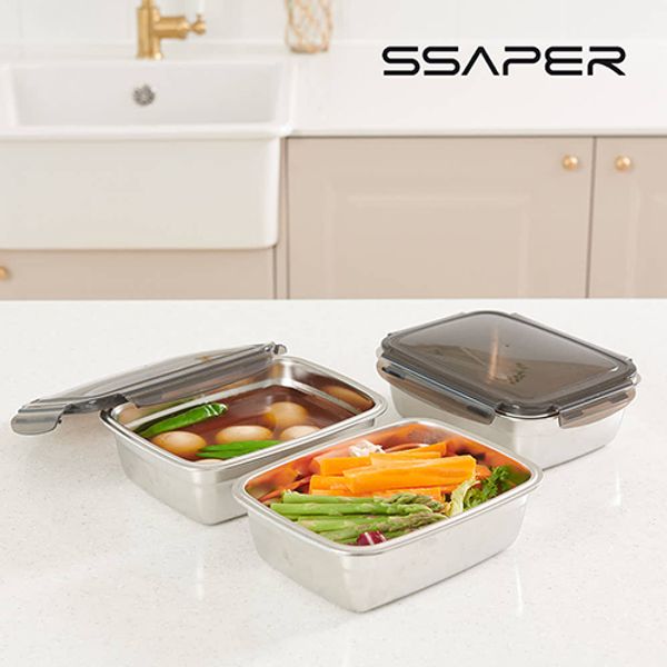 셰퍼 모노락 스텐 밀폐용기 빅 3종 세트(1800ml*3)