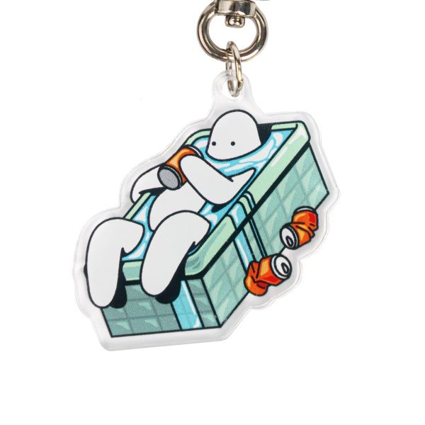 Mr.Donothing Acrylic Key-ring - Bath Tub
