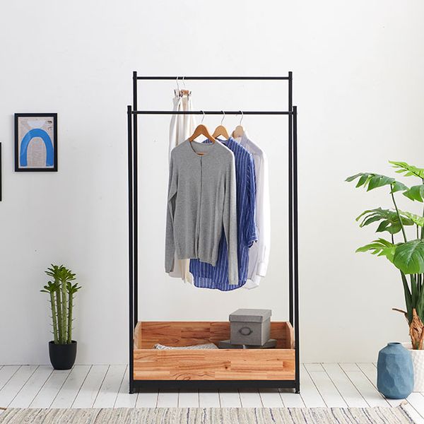 2단행거 드레스룸 옷걸이 듀얼행거 80cm P0000NRI