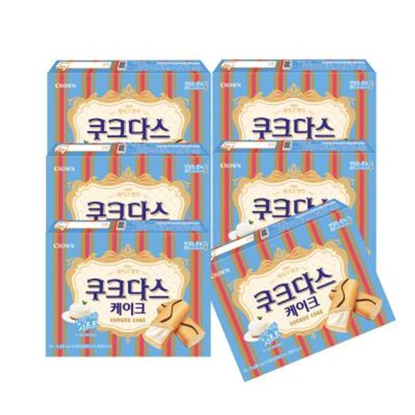 크라운 쿠크다스 케이크 77g 6개 (총 30입)