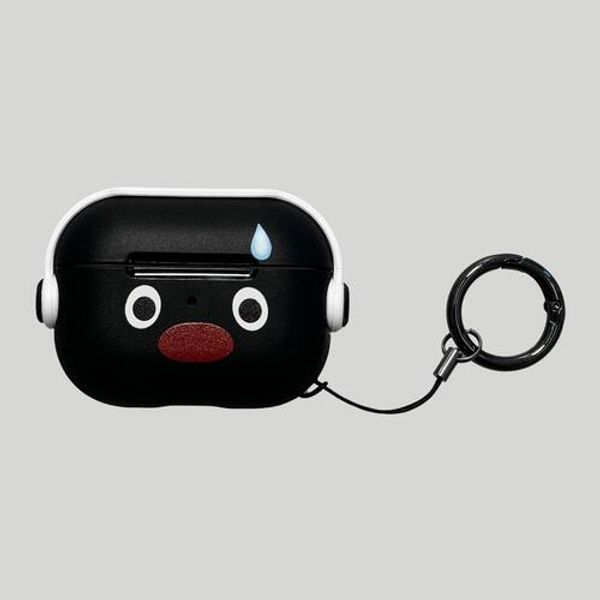 Pongpong penguine Airpods Case Black 퐁퐁 펭귄 고