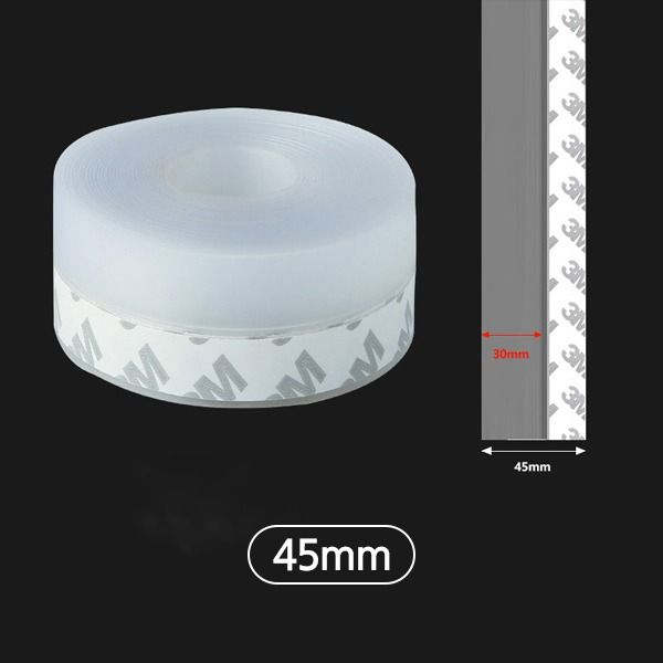 방풍 외풍차단 반투명 실리콘 창틈 문풍지45mm 2M 4개