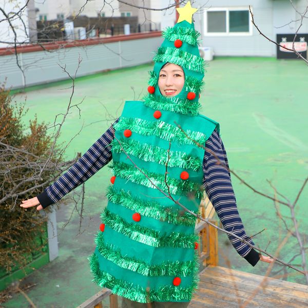 크리스마스 반짝이 트리옷 의상