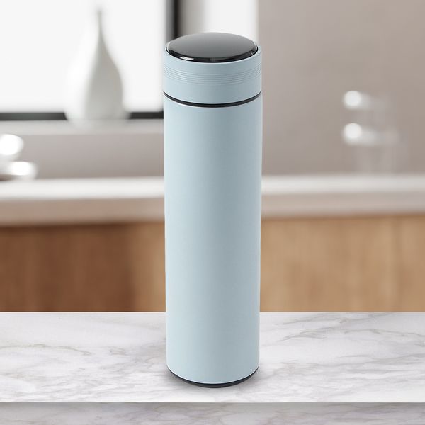 [쿠킹홈]스마트 LED 온도표시 보온병(500ml) (스카이)