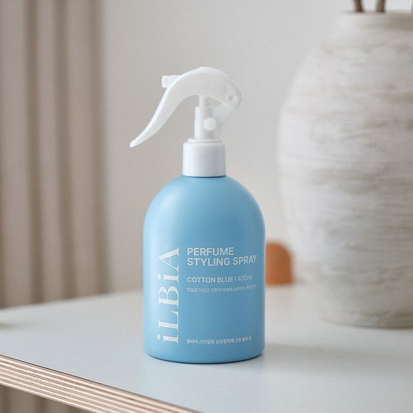 일비아 뿌리는 다리미 섬유탈취제 코튼블루(400ml)
