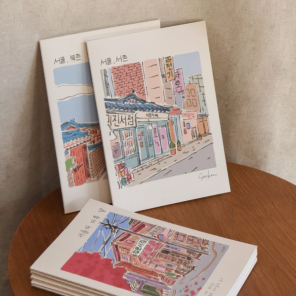 서울 A5 스티치 라인 노트