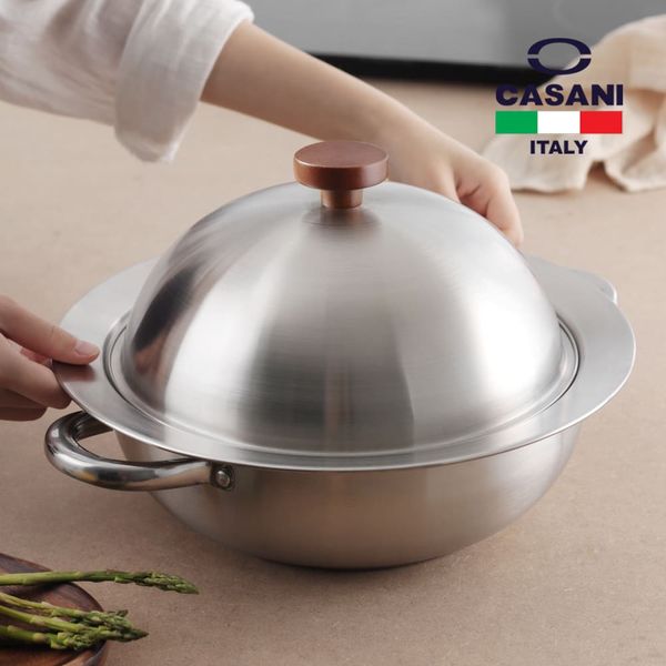까사니 스텐 돔 스티머 찜판 뚜껑 24-28cm
