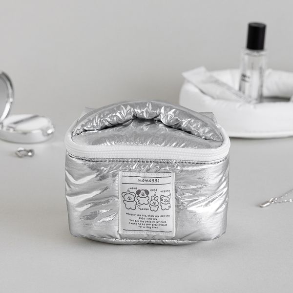 모모씨 마시멜로 데일리 메이크업 파우치 silver