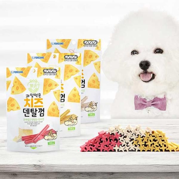 우리 애기 FORCANS 과일먹은 치즈덴탈껌 100g 9개세트