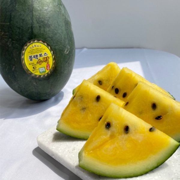 고창 블랙망고수박 미니 노란 수박 6kg 2수